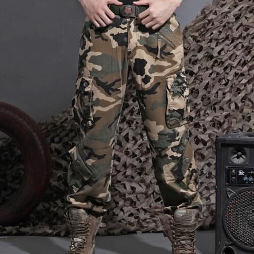 Male and Female Couples Trousers Autumn Winter Camouflage Cargo Pants Mens Joggers Fashion Style Hip Hop Jeans Many Pockets