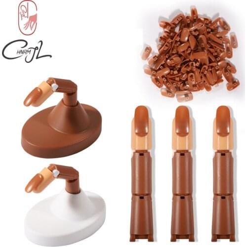 CHNRMJL 1 Set Practice Training Fake Hand Adjustable False Nail Finger For Independent Learning Nails Manicure Model Tools Kit