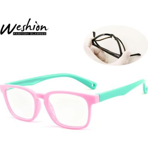 Kids Glasses Blue Light Boy Girl Optical Vintage Frame Children Prescription Transparent Computer Filter Eyeglasses UV400 2019