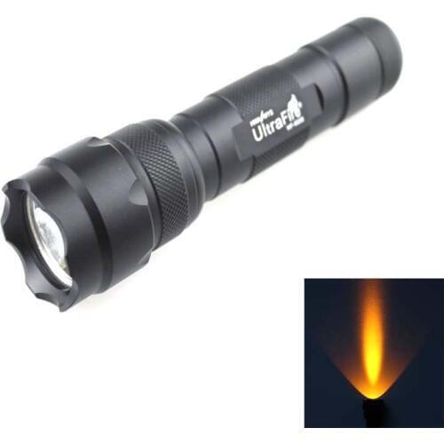 U-F WF-502B 1xCREE XP-E2 585nm Amber Light 400lm 1-Mode OP LED Flashlight (1 x 18650)
