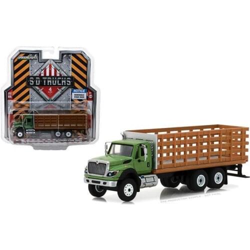 GreenLight 1:64 2018 INTERNATIONAL WORKSTAR STAKE TRUCK alloy toy car toys for children diecast model car Birthday gift