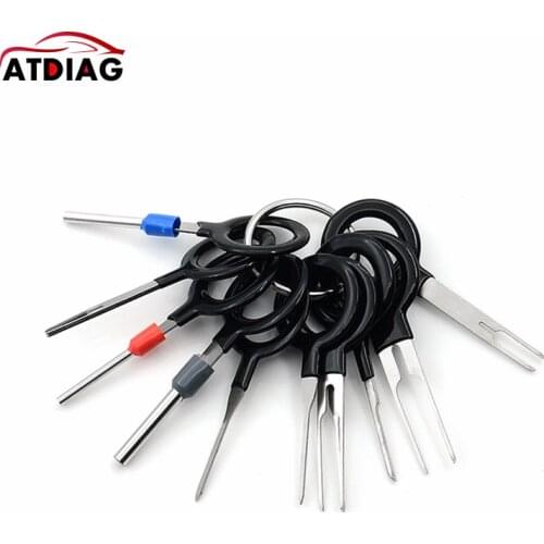 11pcs/lot Car Terminal Removal Tool Wire Plug Connector Extractor Puller Release Pin Extractor Kit For CarPlug Repair Tool