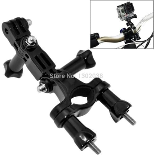 Motorcycle Bike Handlebar Seatpost Pole Mount + 3 Way Adjustable Pivot Arm For Gopro Hero 4/3+/3/2/1
