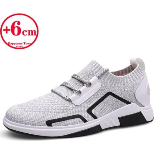 Fashion New Men Sports Shoes Flat Casual Shoes Men Mesh Breathable Walking Sports Running Shoes Increased Shoes
