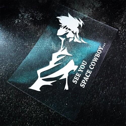 Cartoon Anime Auto Window Body Door Stickers for Classic ED Bust Interstellar Bounty Hunter