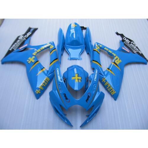 Motorcycle Fairing Kit for SUZUKI GSXR 600 750 K6 06 07 GSXR600 GSXR750 2006 2007 ABS Cool blue Fairings set+7gifts SD54