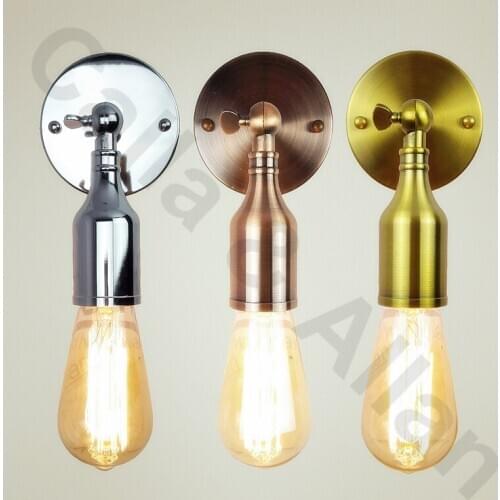 3 color DIY Wall lamp fixture E27 plated Loft american retro vintage iron lighting 40W Antique lamp industrial AC90-260V