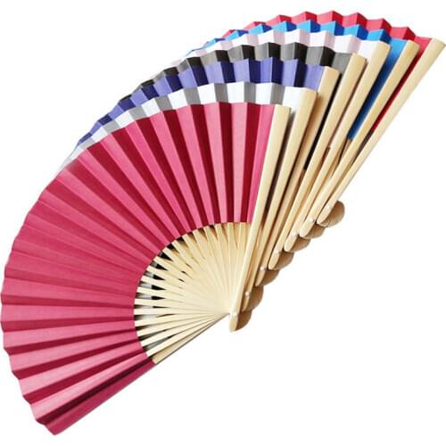 Pattern Hand Held Fans Silk Bamboo Folding Fans Handheld Folded Fan for Party Hand Fan Cool Bamboo Flower Personalized 19feb19