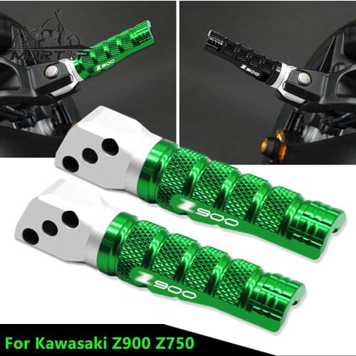 Motorcycle Rear Foot Pegs Footrests Pegs For Kawasaki Z 750 Z750/R/ABS 2004-2012 Z900 z900 2017-2020 Passenger Foot-Pegs