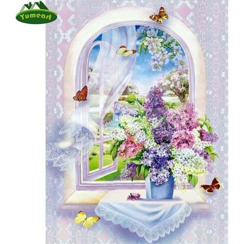 Full Square Drill Diamond Embroidery By Number Lilac Butterfly diy Diamond Painting Cross Stitch Mosaic Diamond Home Decoration
