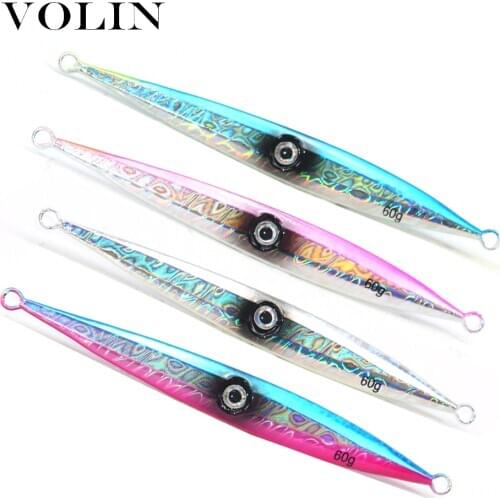 VOLIN New Matel Jigging Fishing Lure 40g 60g 80g 100g 120g Sea Lead Fish Sea Fishing Lure Artificial Bait Striped Bass Octopus