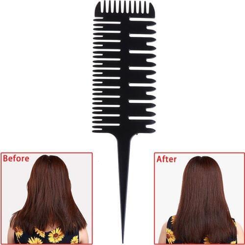 Big Tooth Comb Hair Dyeing Tool Highlighting Comb Brush Salon Pro Fish Bone Design Comb Hair Dyeing Sectioning