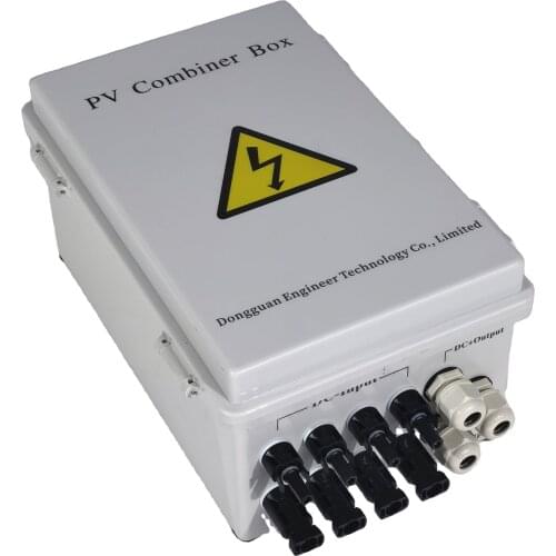 SolarEngineer Caja Combinadora PV Solar Panel Connection 10A Fuse 40A 2P Breakers Combiner Box