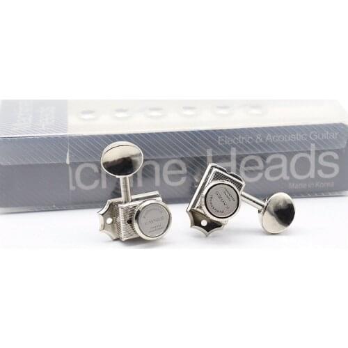 1set Electric Guitar Machine Heads Tuners 6R Guitar Vintage Silver Nickel Lock String Tuners For ST TL Guitar Tuning Pegs