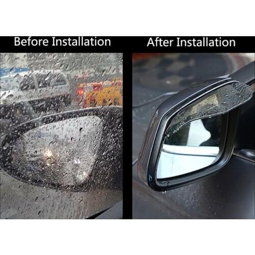Universal Car Rear View Mirror Covers Rear View Mirror Sticker Car Rearview Mirror Rain Eyebrow Guard Sun Shade Protector