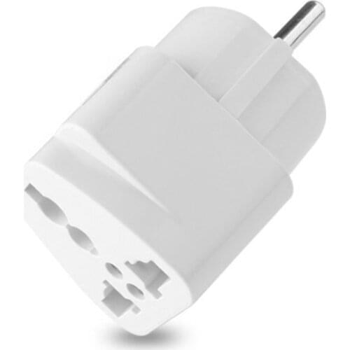 Universal Travel Adapter Electrical Plug For AU US UK To EU AC Power Plug Travel Home Socket Converter Adapter White