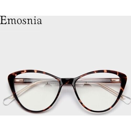 Vintage Anti Blue light Glasses Frame 2021 Retro Cat Eye Myopia Optical TR90 Mirror Women Men Transparent Eyewear Frames UV400