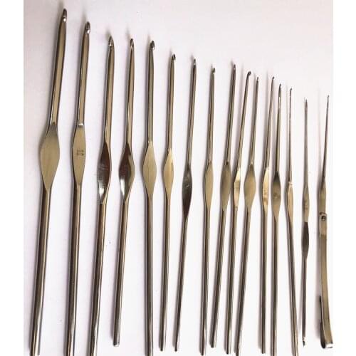 Crochet Hook Stainless Steel Stalkless Long Crochet Hook