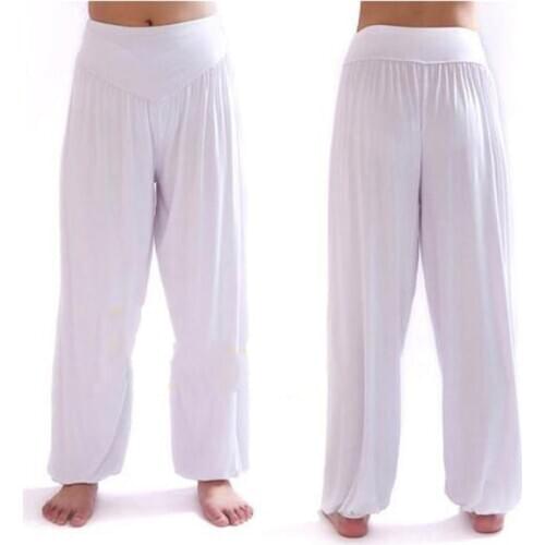 DICHSKI Women Ladies Solid Harem Yoga Sport Pant Belly Elastic Waist Dance Club Wide Leg Pants Loose Long Trousers Stretch XXXL