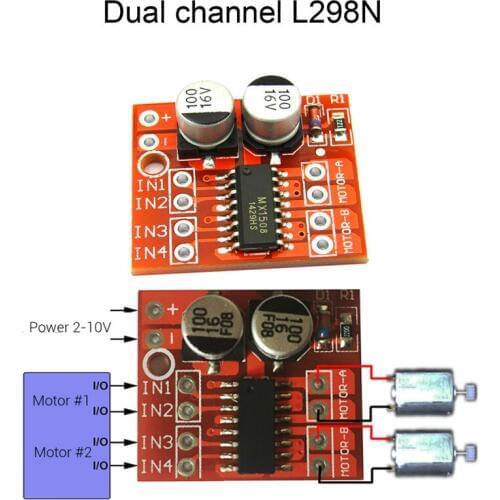 1PCS L298N Dual Channel DC Motor Driver Mini Module PWM Speed Control Beyond