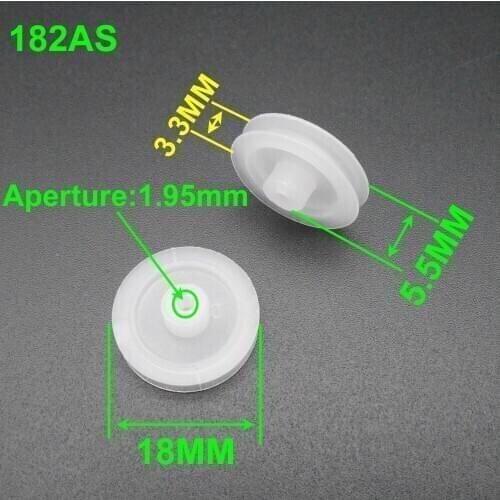 1000Pc 182A Soft Plastic Single layer Pulley Model Motor Wheels Dia.18mm Shaft Aperture Dia.2mm 1.95MM Height 5.5MM X 18MM FD230