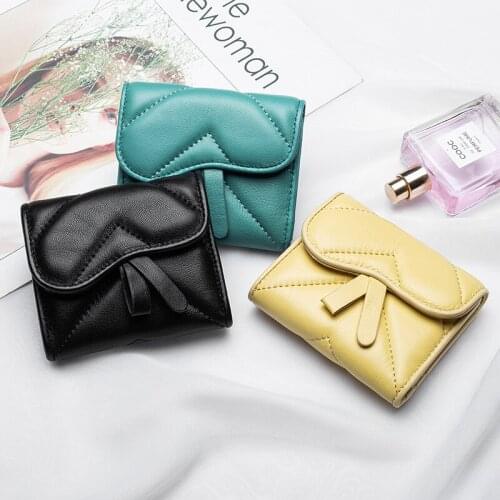 2021 Hot Genuine Leather Wallet Female Famous Brand Wallet Case Fashion Sheepskin Purse