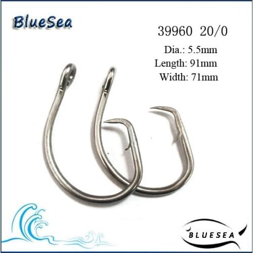 39960 20/0 *10 Pcs/Pack Stainless Steel 39960 Tuna Circle Fish Hooks Tuna Circle Hooks