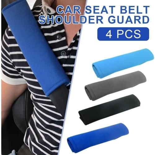 4Pcs Universal Car Seat Belt Cover Shoulder Strap Soft Plush Car Belt Shoulder Pad Protector Adjustable Car Interior Decoration