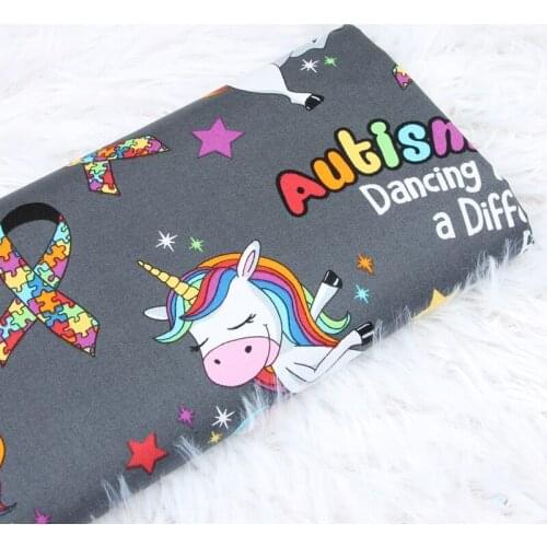 50*140cm Pure Cotton Fabric Unicorn Printing Fabric Sewing Quilting Fabrics for Patchwork Needlework DIY Handmade Accessories