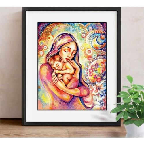 5D DIY Diamond Painting Portrait Mom And Baby Full Square Rhinestone Picture Embroidery Sale Diamond Mosaic Home Decor