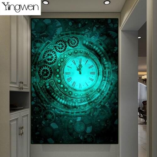 5D DIY Diamond Painting Steampunk Clock Gears Full Square Round Drill Diamond Embroidery Fantasy Metal Handicraft Home Decor