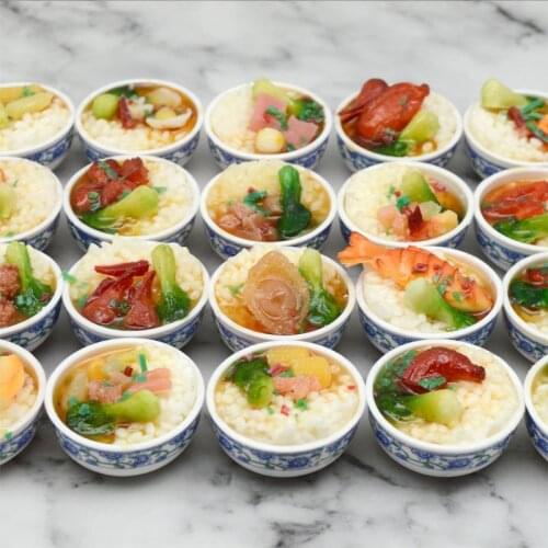 6PCS 3CM 1/6 Scale Dollhouse Miniature Chinese Meal food Doll Play Food for blyth Barbi bjd Doll Kitchen Accessories