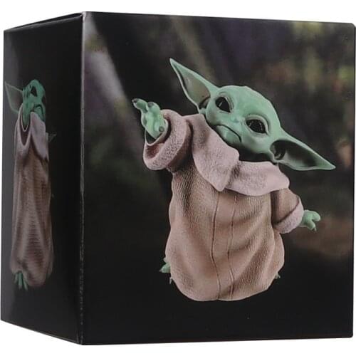 6piece/lot Kawaii Baby Yoda Grogu Action Figure Dolls Toy Collection The Cute Yoda Figure Dolls Toy Birthday Gifts for Kids