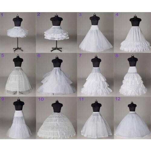 12 Styles Bridal Petticoat White Wedding Dress Crinoline/Slips/Underskirt