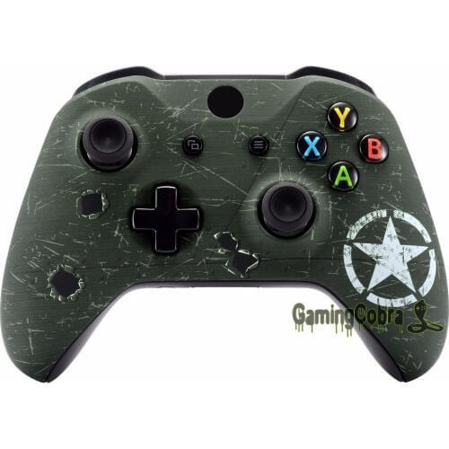 WWII US Army Overlord Patterned Front Shell Cover for Xbox One S Game Controller