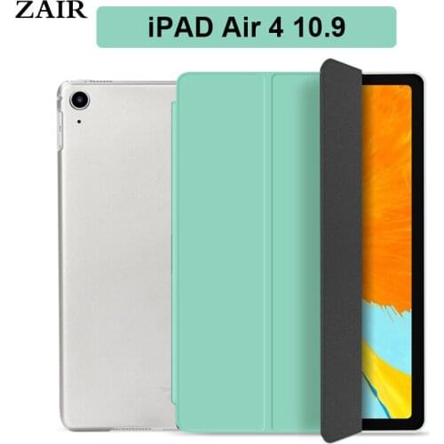 Tablets Case for iPad Air 4 2020 10.9'' A2324 A2072 Smart Sleep Awake Cover For Apple iPad Air 4 10.9 PU Leather Tri-fold Funda