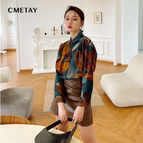 Женские стильные рубашки CMETAY China At AliExpress