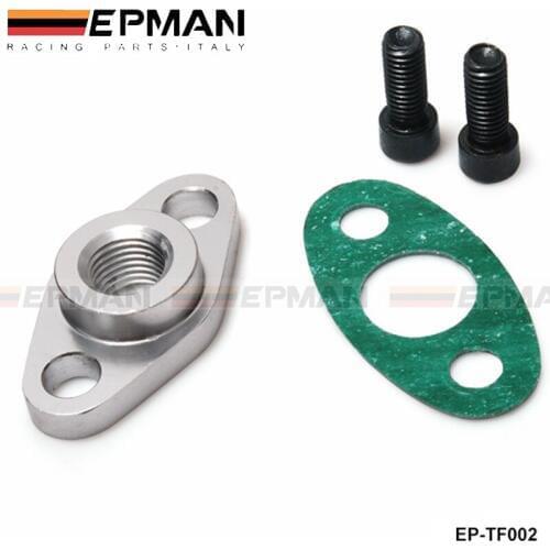 CNC BILLET TURBO OIL FEED FLANGE 1/4 RESTRICTOR Garrett T3/T4R TURBOCHARGER EP-TF002