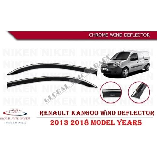 For RENAULT KANGOO Chrome Rain Wind Deflector 2013-2020 Sunshade Curtains Car Windshield Auto Accessory Universal Body kit