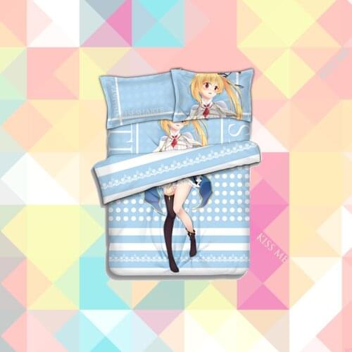Anime Cartoon Saijaku Muhai no Bahamut Quilt Cover Printed Bedding Set With Pillow Cases Bed Sheet Duvet Cover Set 4pc 20160108