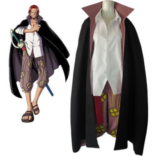 Anime One Piece RedHaired Shanks Two Years Ago Adult Cosplay Costume halloween costumes for women men