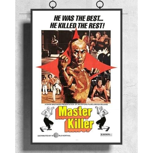 L406 36th CHAMBER OF SHAOLIN aka MASTER KILLER Movie RARE Kung-Fu Shaolin Silk Fabric Poster Art Decor Indoor Painting Gift