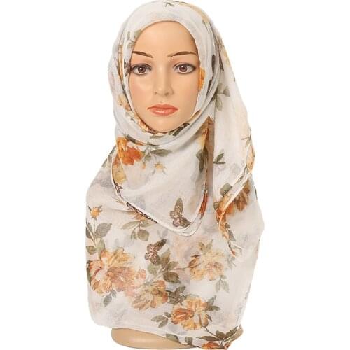 Summer Scarf For Women Lightweight Floral Flower Printed Scarves Summer Soft Head Wrap Chic Fashion Spring Shawls Beach Cover