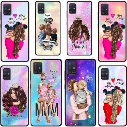 Soft Case for Samsung Galaxy A32 A52 A72 4G A21S A51 A71 A50 A70 A31 A41 A12 A02S 5G Phone Shockproof Coque Shell Baby Mom Girl