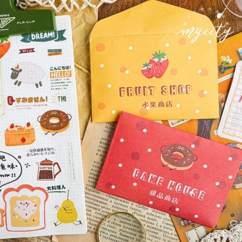 32-40pcs/bag Bake House Paper Sticker package Milk Coffee Sticker DIY diary Journal decoration sticker album scrapbooking