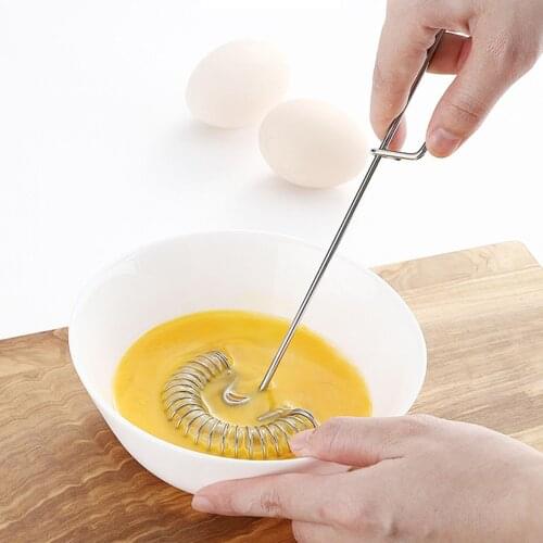 Semi-Automatic Egg Beater Stainless Steel Egg Whisk Manual Hand Mixer Self Turning Egg Stirrer Kitchen Egg Tool Home Accessories