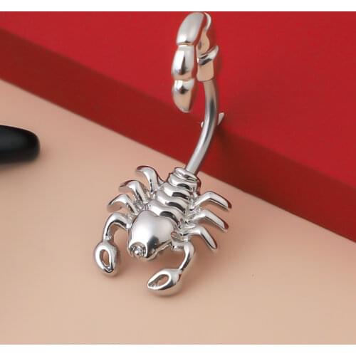 Simple Piercing Belly Button Buckle Ring Fashion Accessories Scorpion Shape Piercing Buckle Ring Punk Body Jewelry Accessories