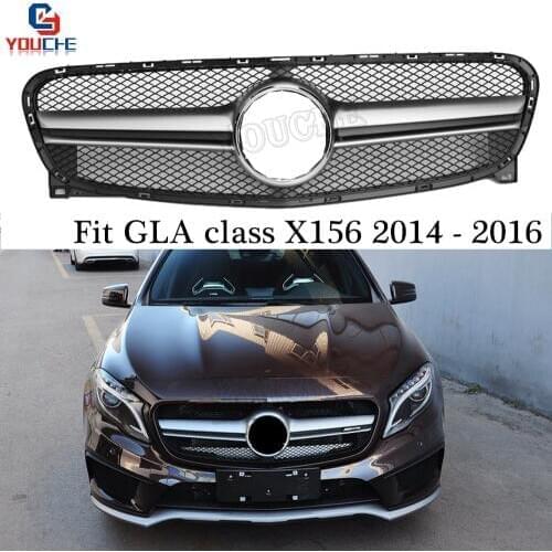 X156 AMG Style Front Bumper Grille Mesh For Mercedes GLA Class X156 2014 - 2016 Pre-facelift GLA200 GLA250 GLA45 AMG