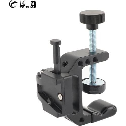 Super Crab Claw C Clamp With 1/4" Female Threads & Universal V-Lock Mount Quick Release Adapter For DSLR Camera Battery Mounting