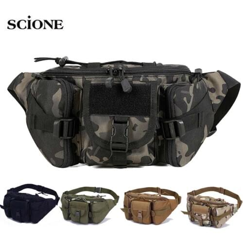 Tactical Waist Bag Sling Molle Backpack Fanny Bags Hiking Fishing Sport Hunting Camping Sports Belt Army Military Bag Men XA239A